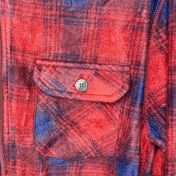 NWT - VINTAGE 1946 Men’s Zip Shirt Jacket Orange/ Blue - Picture 5 of 6